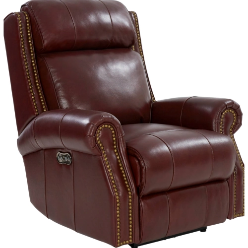 Blair Big & Tall Power Recliner w/ Power Head Rest in Marisol Cabernet Top Grain Leather